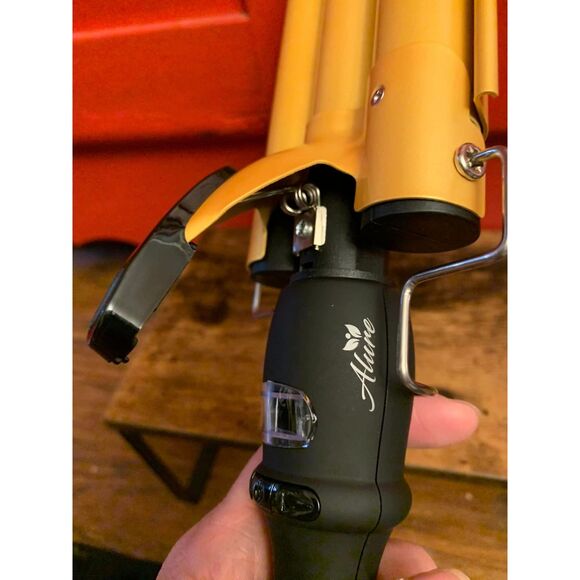 Alure Three Barrel Curling Iron Wand With LCD Temperature Display Used Once - Picture 3 of 3